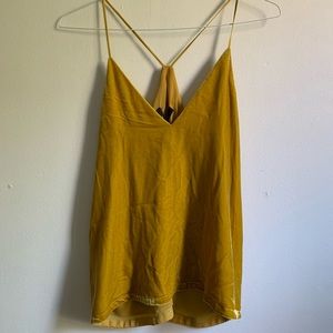 NEW BCBGMaxAzria Yellow Velvet “Nadya” Tank Top